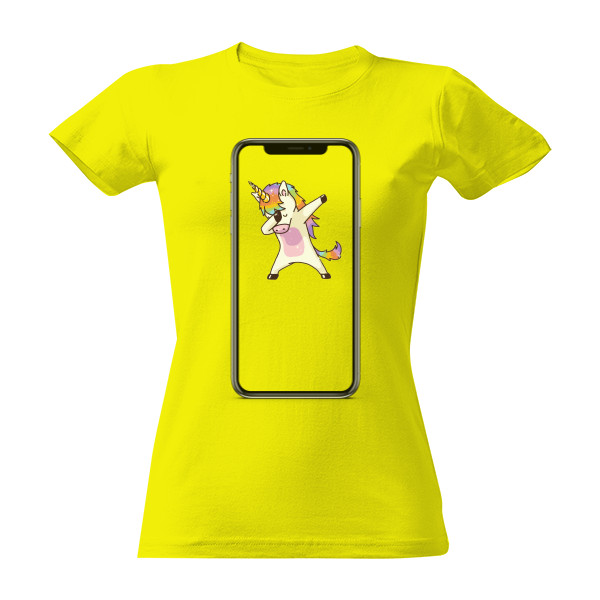 Tričko s potiskem Unicorn Iphone - Dámske Tričko