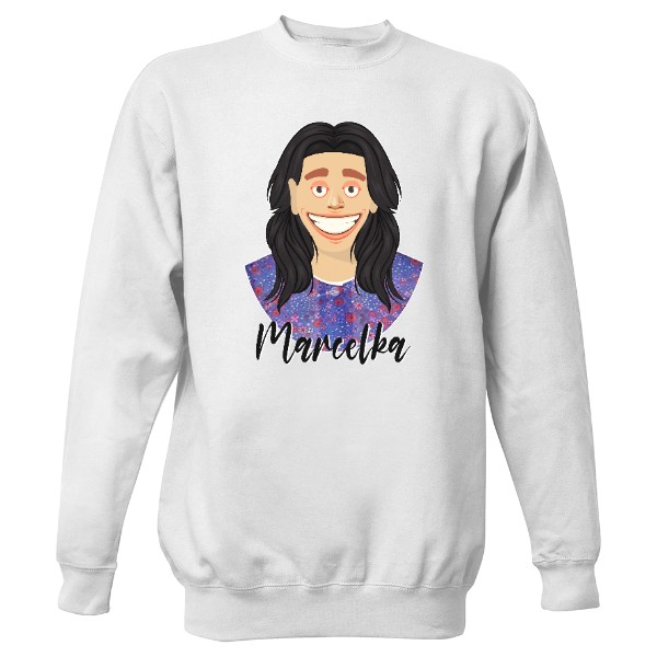 Unisex bílá mikina Marcelka