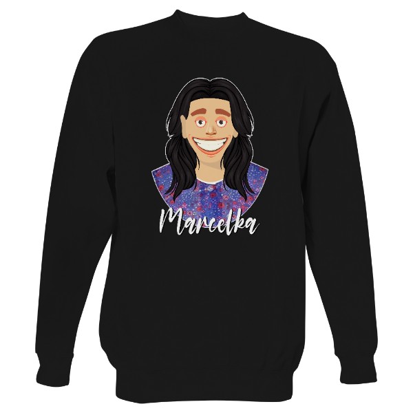Unisex černá mikina Marcelka