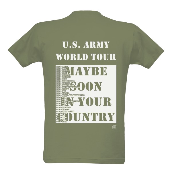 Tričko s potiskem US army tour