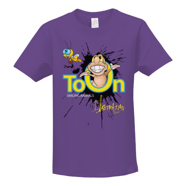 Tričko s potiskem Usmívající se červíček Cartoon