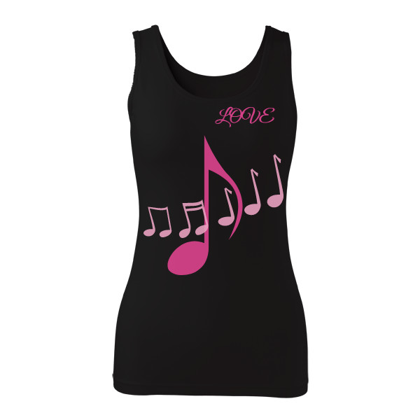 Tričko s potiskem Love noty