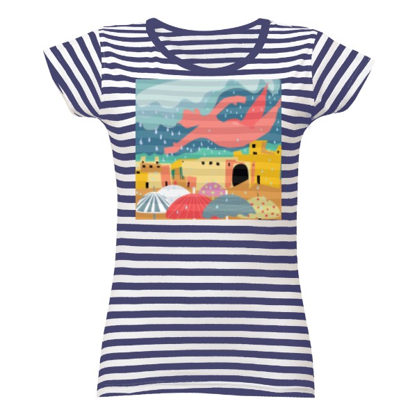 Tričko s potiskem V dešti