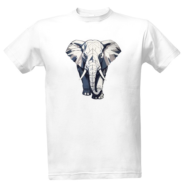 Tričko s potiskem Geometrický slon
