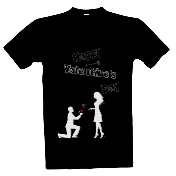 Tričko s potiskem Happy Valentine's day