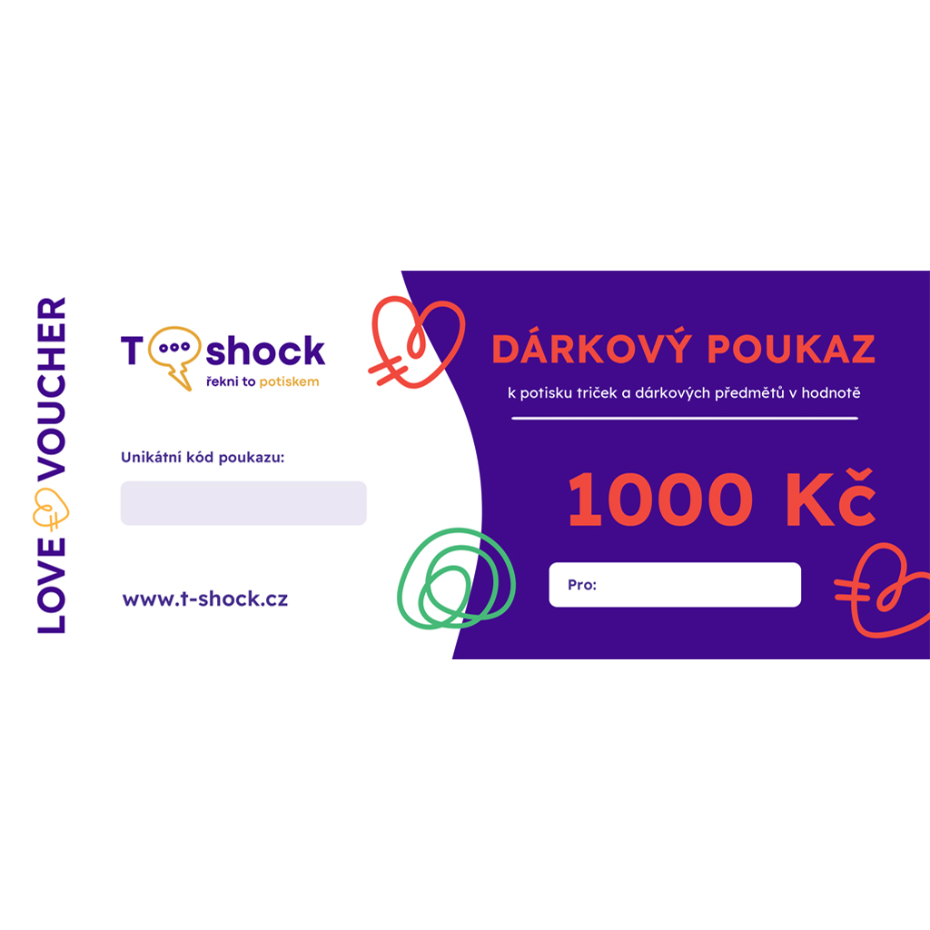 Valentýnský poukaz v hodnotě 1000 Kč