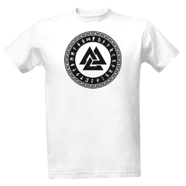 Tričko s potiskem Valknut-Vikingský symbol
