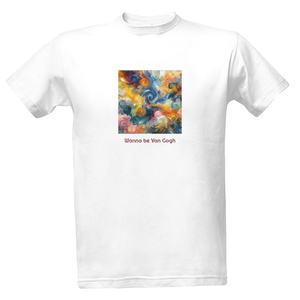 Tričko s potiskem Van Gogh abstrakce 