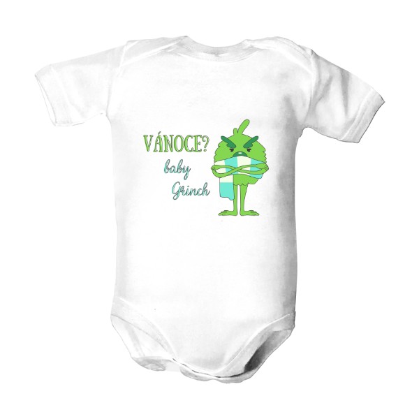 Dětské body  s potiskem Vánoce baby Grinch