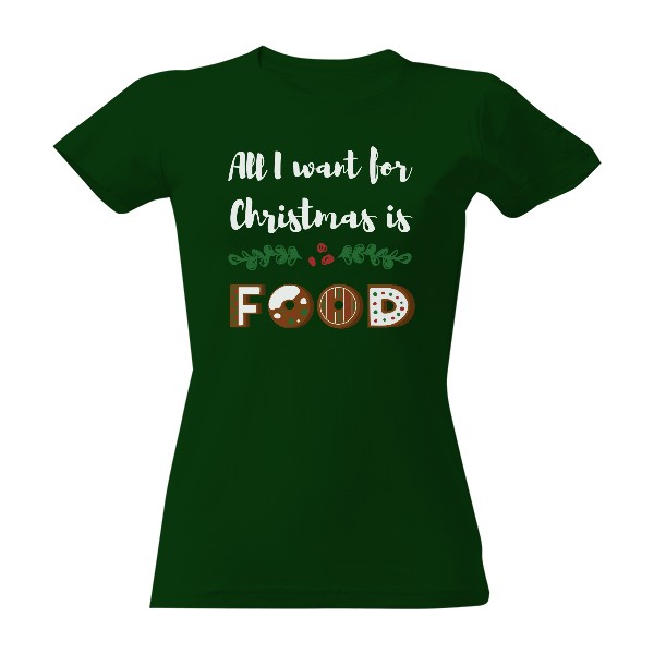 Tričko s potiskem Vánoce - jídlo