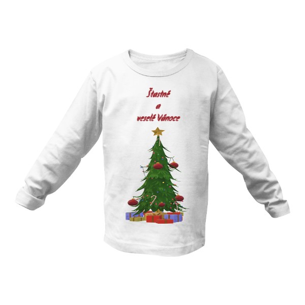 Tričko s potiskem Vánoce - stromeček