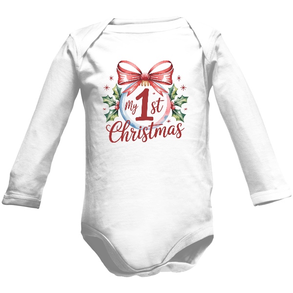 Kids' bodysuit Roly Honey long Vánoční baňka My 1st Christmas
