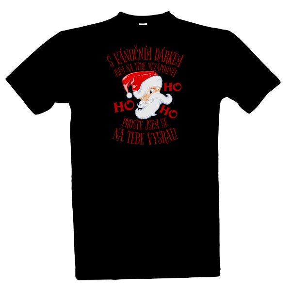 Tričko s potiskem Vánoční dárek-Zlý Santa