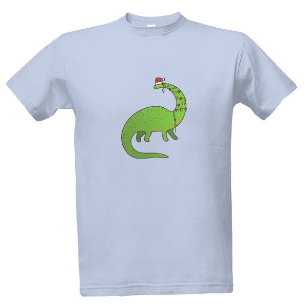 Tričko s potiskem Vánoční dinosaur