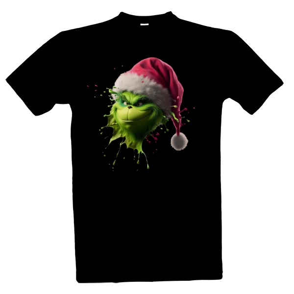 Tričko s potlačou Vánoční Grinch rozprsklý 2
