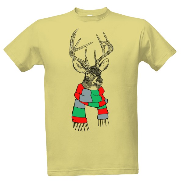 Tričko s potiskem Vánoční jelen