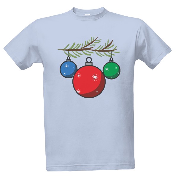 Tričko s potiskem Vánoční koule