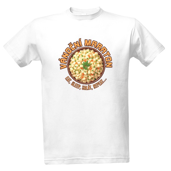 Tričko s potiskem VÁNOČNÍ MARATON