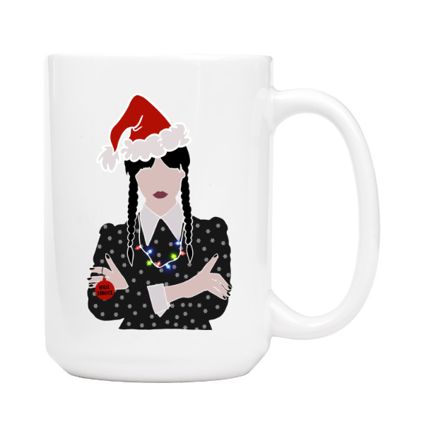 Hrnek velký s potiskem Vánoční Wednesday