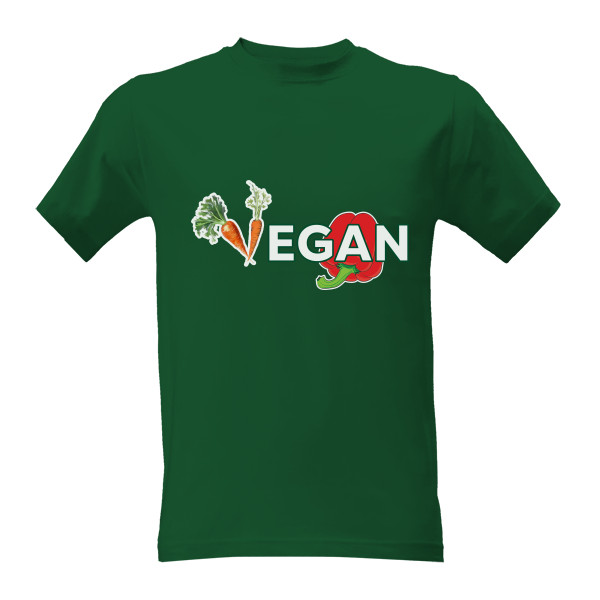 Tričko s potlačou VEGAN