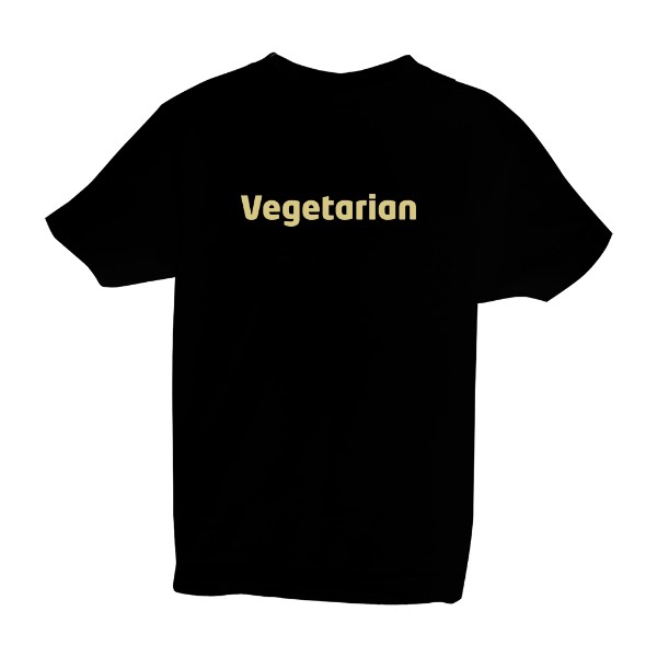 Tričko s potiskem Vegetarian nápis – dětské tričko Bio neutral