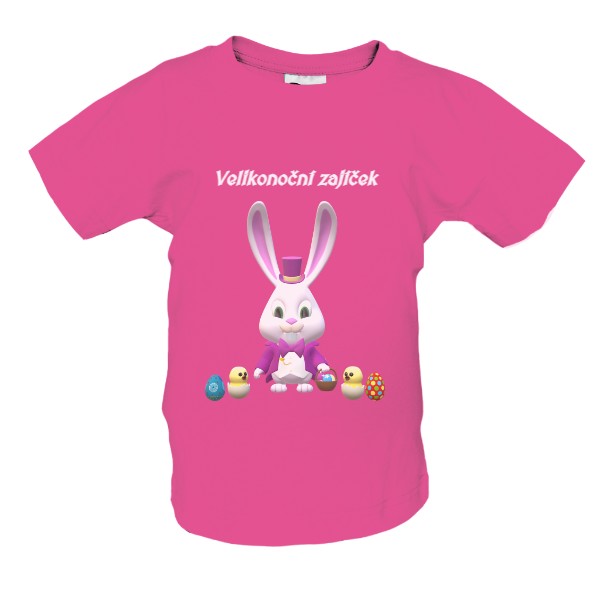 Dětské body Long  s potiskem velikonoční zajíček