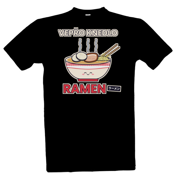 T-shirt Vepřo knedlo ramen – česká klasika po japonsku