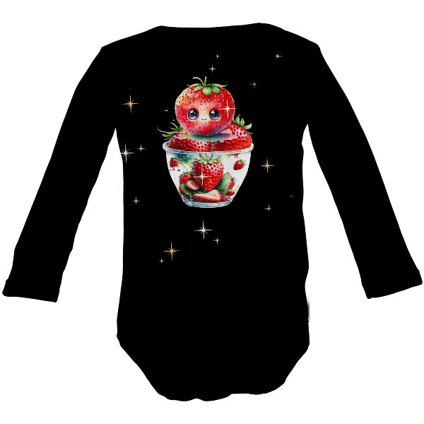 Dětské body Long  s potiskem Jahůdka 