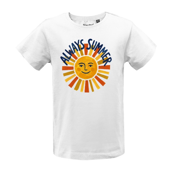 Tričko s potiskem Veselé retro sluníčko Always Summer