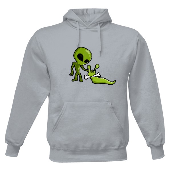 Pánská mikina s kapucí s potiskem Vesmírný slimák