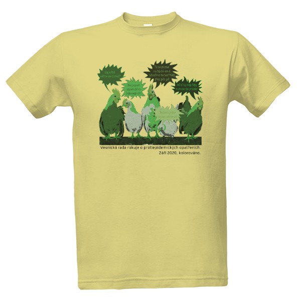 Tričko s potiskem Vesnická rada zelená