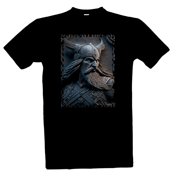 Tričko s potiskem Viking-Reliéf válečníka