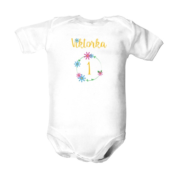 Dětské body  s potlačou Viktorka 1 rok