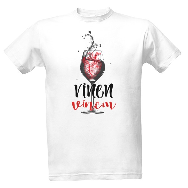 Tričko s potiskem Vinen Vínem