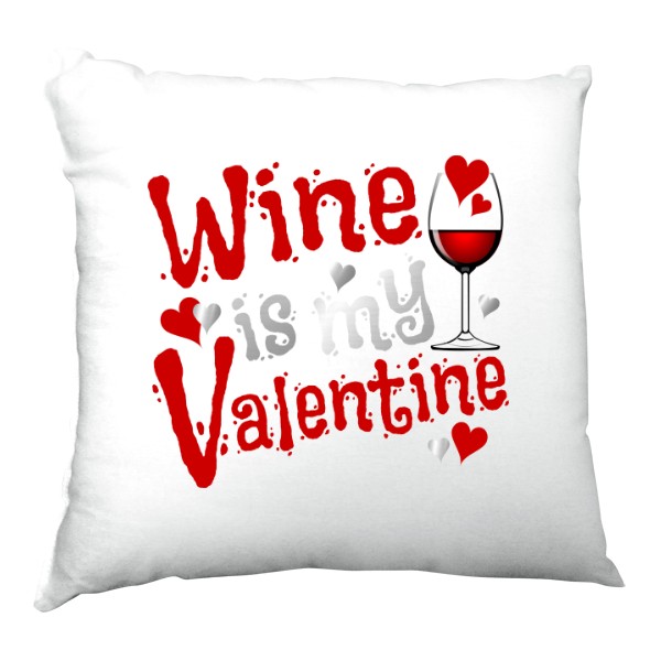Víno je můj Valentýn Red Wine-polštář