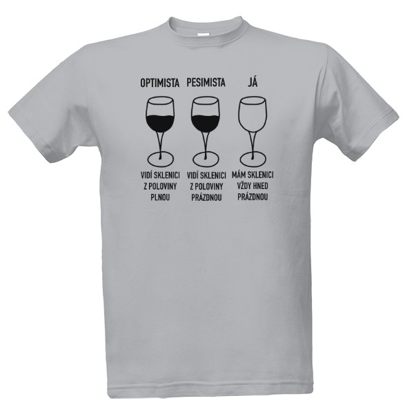 Víno - optimista, pesimista, já (černé)