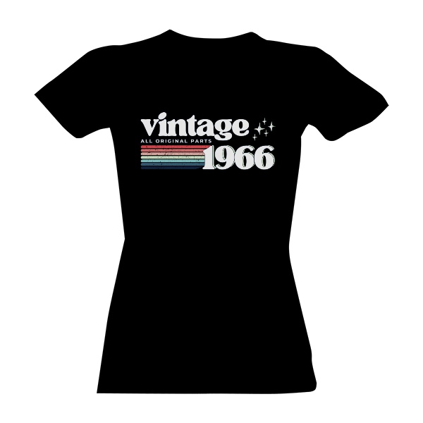 Tričko s potlačou Vintage 1966 all original parts pro ženy