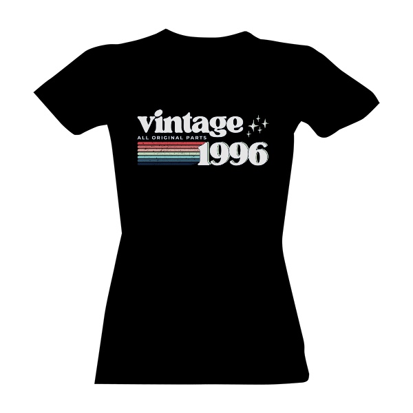 Tričko s potlačou Vintage 1996 all original parts pro ženy