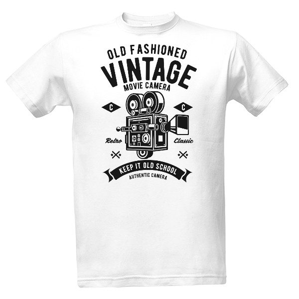 Tričko s potiskem Vintage Movie Camera Classic Ramirez hip hop