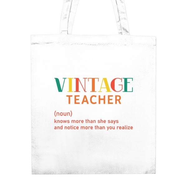 Nákupní taška unisex s potiskem Vintage teacher