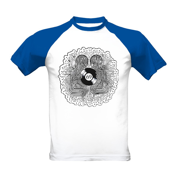 Tričko s potiskem vinylova deska a plošné spoje