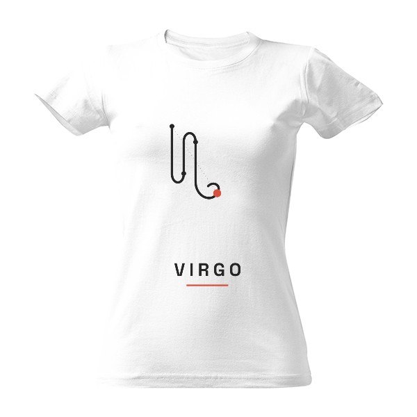 Tričko s potlačou Virgo – znamenie zverokruhu po anglicky (dámske)