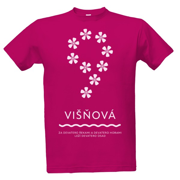 Tričko s potiskem Visnova Fuchsia