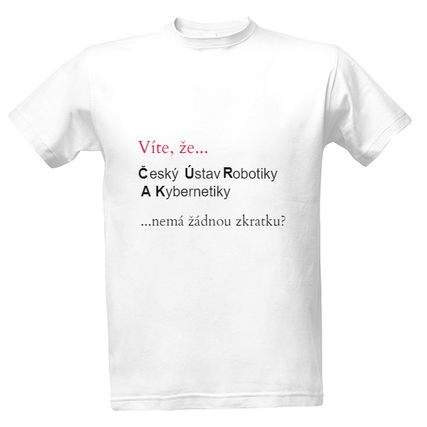 Tričko s potiskem Víte, že?