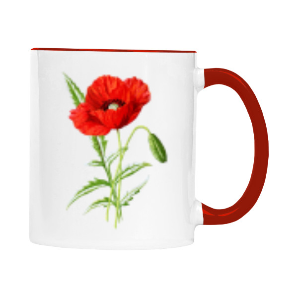 Hrnek malý barevný s potiskem Vlčí mák