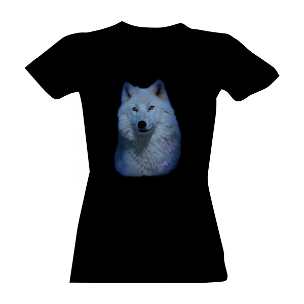 Tričko s potiskem vlk bílý vlk