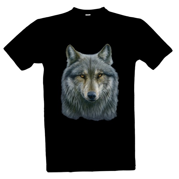 Tričko s potiskem vlk obecný hlava