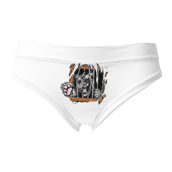 Kalhotky Fox - Výprodej s potiskem Vnitřní šelma bílá