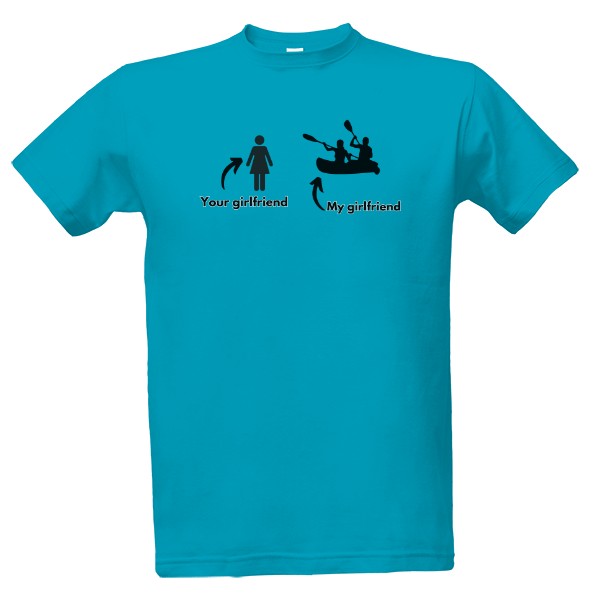 Tričko s potiskem Vodacké párové boyfriend