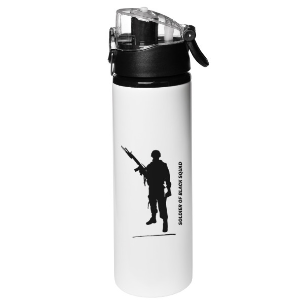 Sportovní kovová láhev  s potiskem Voják